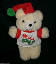 Vintage Dan Dee Santa Paws Christmas White Teddy Bear Stuffed Animal Toy Plush - £18.76 GBP