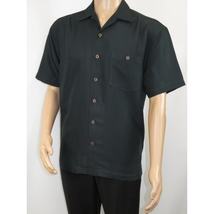 Men's Short Sleeves Summer Shirt by Indygo Smith Soft Rayon Blend 828-92 Black image 8