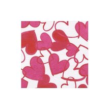 Caspari Painted Hearts Die-Cut Paper Linen Cocktail Napkins - 20 Per Pac... - $10.45