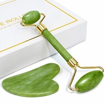 Gua Sha Facial Tool &amp; Jade Roller Set Designed to Reduce Puffiness Reduce Wrinkl - £14.21 GBP