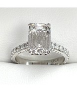 GIA 2.62 CT G-VS1 Lab Grown Emerald Diamond 3.40 TCW Ring 14k White Gold - $3,622.14 CAD