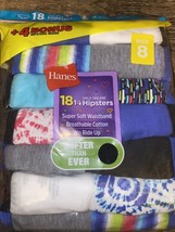 Hanes ~ Girls Hipster Tagless 18-Pair Underwear No Ride Up Multi-Color ~ Size 8 - $22.02