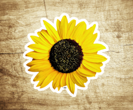 Sunflower Yellow Cute Colorful Flower Sticker Flowers Decal 3.3&quot; X 3.2&quot; Hippy - £3.94 GBP