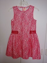 GUESS GIRL&#39;S SLEEVELESS PINK LACE LINED DRESS-14-NWT-ADORABLE-SEQUINS-GA... - £7.45 GBP