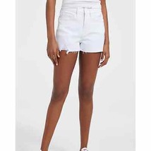 Good American Womens White 90s Mid Rise Relaxed Fit Cut Off Jean Shorts ... - £38.71 GBP