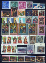 Christmas Collection MNH Madonna &amp; Child Stained Glass Paintings ZAYIX 0224S0158 - £9.53 GBP