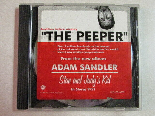ADAM SANDLER THE PEEPER (RADIO EDIT) 1 TRK PROMO CD CASE HAS CRACKS SEE ... - $1.97