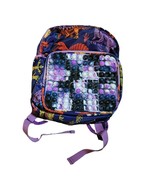 Dinosaur Purple Backpack Small 12 x 10 Pop It Silicone Front Zipper Pocket - £13.78 GBP