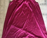 Vintage LORRAINE Fuchsia Lace Applique&#39; PINK Nylon NIGHTGOWN Puff Slv GO... - £43.22 GBP