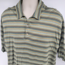Tiger Woods Golf Polo Shirt Size XL Green Striped - $19.75