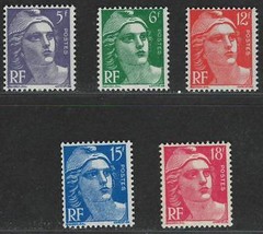 FRANCE 1951 Very Fine MNH &amp; LH (#654) Stamps Scott # 650-654 CV 24.20$  Marianne - £17.93 GBP