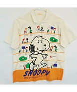 Vintage Snoopy Peanuts All Over 2 sided Polo Shirt Vtg 70s 80s Charlie W... - $5,404.65 MXN