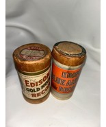 2 Antique Edison Amberol Record Phonograph Cylinder Records For Graphophone - $280.10 MXN