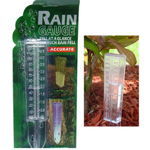 Water Rain Gauge Clear Plastic Weather Garden Accurate Temperature Temp ... - $18.32