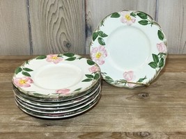 Vintage Set of 7 Franciscan Desert Rose Bread &amp; Butter Plates  USA Made ... - £26.08 GBP