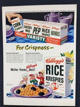 1948 Kellogg&#39;s Rice Krispies Variety Vintage Magazine Print Ad - £5.58 GBP