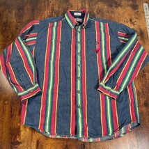 Vintage GUESS by Georges Marciano: Striped multi color Button Down Top - £23.35 GBP