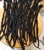 100% virgin nonprocess  Human Hair Locks handmade 50 pieces up to 10&quot; Black - £141.54 GBP