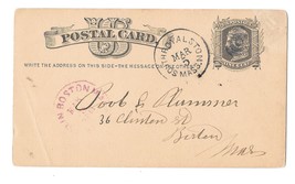 Sc UX5 South Royalston Mass 1880 Fancy Duplex Cancel Bullseye Target Postal Card - £5.62 GBP