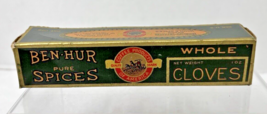 OLD Ben Hurt Spices Whole Clove Paper Box  5 3/4 X 1 1/4 X 1 1/4 - $18.32