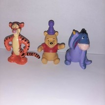 Vintage lot of 3 Disney Winnie the Pooh, Tigger, Eyeore 3&quot; figurines - $13.20
