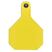 Y-Tex 4-Star Large Blank All-American Ear Tags Yellow 25s - £36.35 GBP