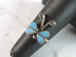 Womens Vintage Estate Sterling Silver Butterfly Ring 2.5g E3623 - £19.35 GBP