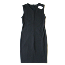NWT Vince V-neck Shift in Dark Grey Knit Crepe Stretch Sleeveless Dress 6 - £48.91 GBP