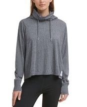 Calvin Klein Womens Performance Face-Cover Hoodie Color Black Heather Si... - £35.97 GBP