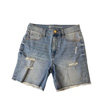 No Boundaries Womens Size 7 Cut Off Short Jean Denim Blue Distressed - £7.48 GBP