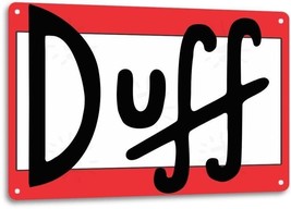 Duff Beer Logo Retro Cartoon The Simpson Wall Bar Man Cave Decor Metal Tin Sign - £9.45 GBP