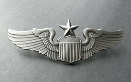 Usaf Air Force Large Senior Pilot Wings Lapel Pin Badge 3 Inches - $7.91