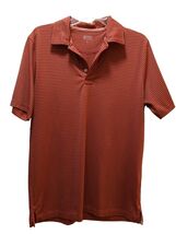 Brooks Brothers MENS ORANGE Dark Gray STRIPED POLO SHIRT L LARGE - $14.65