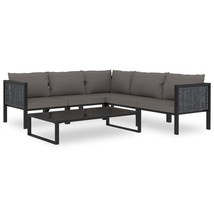  Garden Lounge Set Anthracite Poly Rattan Large Modular - $1,064.06 CAD