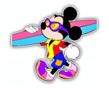 Mickey Mouse Surfing Cartoon Sticker Vinyl Decal Waterproof ''SIZES'' - $4.50+
