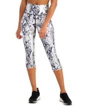 allbrand365 designer Womens Activewear Snake-Embossed Cropped Leggings, ... - £35.85 GBP