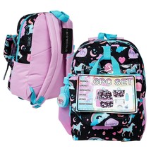 Unicorn Backpack 6 Piece Set 16 inch (41cm) with Lunch Bag Ice Pack Zipper Case - £22.77 GBP
