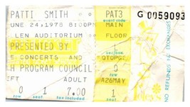 Patti Smith Konzert Ticket Stumpf Juni 24 1978 University Von Houston Texas - £50.19 GBP