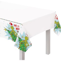 Grinch Dr Seuss Table Cover He&#39;s A Mean One Plastic 54&quot; x 96&quot; Christmas ... - $130.45 MXN