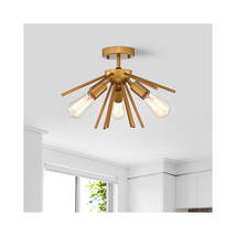 Warehouse of Tiffany 17 in. Amalia 3-Light Indoor Semi-Flush Mount Light... - $59.44
