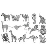 15 Animal Spray Painting Stencils Assortment Mandala Airbrush Designs 14... - $44.73 CAD
