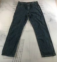Vintage Lee Jeans Mens 34x34 Blue Straight Leg High Rise Loose Fit Zip Fly - £15.91 GBP