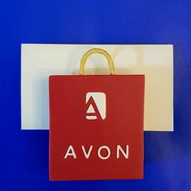 2006 Avon Business Card Holder Exclusive Incentive Award Resin Red Delivery Bag - £9.39 GBP