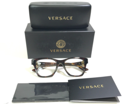 Versace Eyeglasses Frames MOD.3341-U 108 Brown Tortoise Gold Cat Eye 52-18-145 - £99.66 GBP