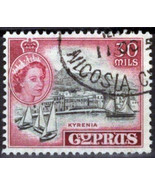 ZAYIX - 1955 Cyprus 175 used 30pi car &amp; blk Kyrenia Harbor Ships 020123-... - £1.12 GBP