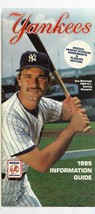 BASEBALL:  1985 NEW YORK YANKEES  MLB Media GUIDE EX+++ DON MATTINGLY COVER - $8.64