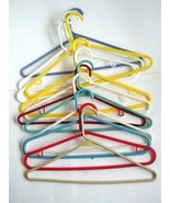 Lot of 12 Vintage Multicolored Plastic Tubular Hangers - £7.58 GBP