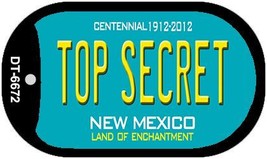 Top Secret Teal New Mexico Novelty Metal Dog Tag Necklace DT-6672 - £12.60 GBP