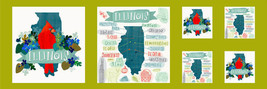 Moda LAKESIDE STORY Illinois 13357 11P Quilt Fabric 15&quot; Panel - Mara Penny - £4.14 GBP