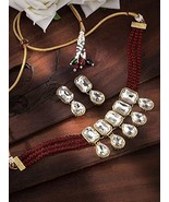 Traditional Choker Necklace with Earrings Jewellery Set for Women Girls - $63.09 CAD